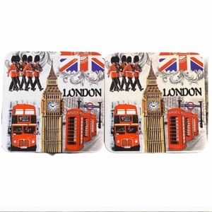 FINALSALE 2 London England Drinks Coasters